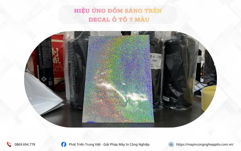 Hiệu ứng đốm sáng trên decal ô tô 7 màu